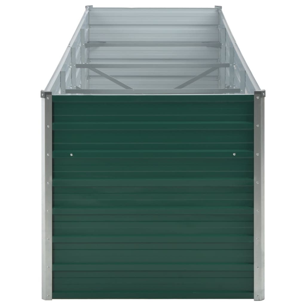 vidaXL Plantenbak verhoogd 320x80x77 cm gegalvaniseerd staal groen