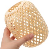 Housoutil Bamboe Lampenkap - Handgeweven - 12 cm - Set van 2