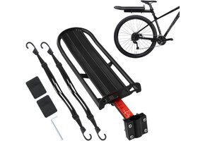 Aluminium Fietsbagagedrager Zwart - 9 kg - Past op zadelpennen tot 31,8 mm