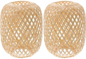 Set van 2 Bamboe Lampenkappen (12 cm) met Korting