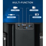 Karaoke machine voor volwassenen/kinderen karaoke set met 2 draadloze microfoons, 2023 opgewaardeerd draagbaar Bluetooth karaoke mic PA-luidspreker systeem met LED-licht, ondersteuning TF/USB/AUX, zangmachine voor feesten