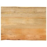 Mangohouten Tafelblad met Natuurlijke Rand (70x60cm) - 34% Korting