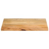 Mangohouten Tafelblad met Natuurlijke Rand (70x60cm) - 34% Korting