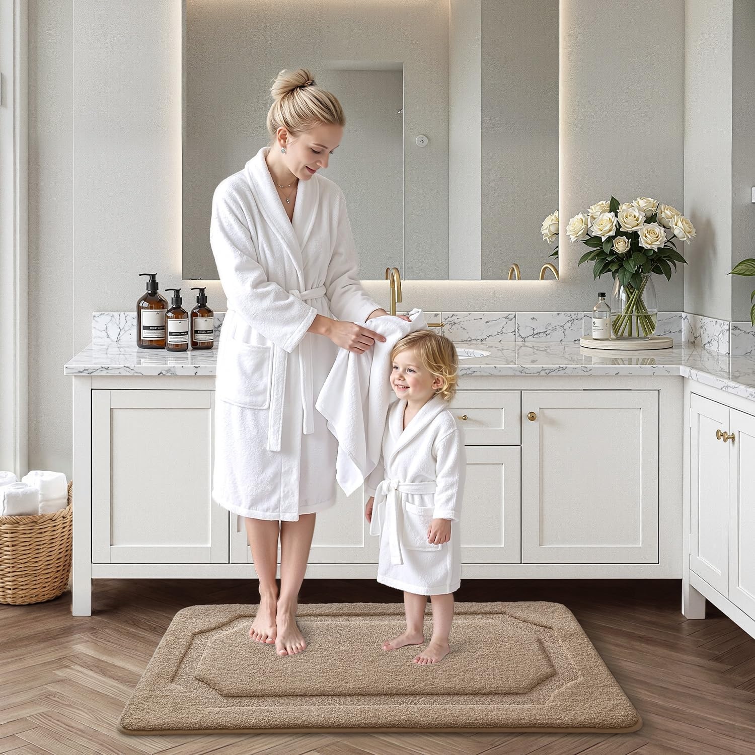 Antislip Badmat Beige 61x92cm - 59% Korting!