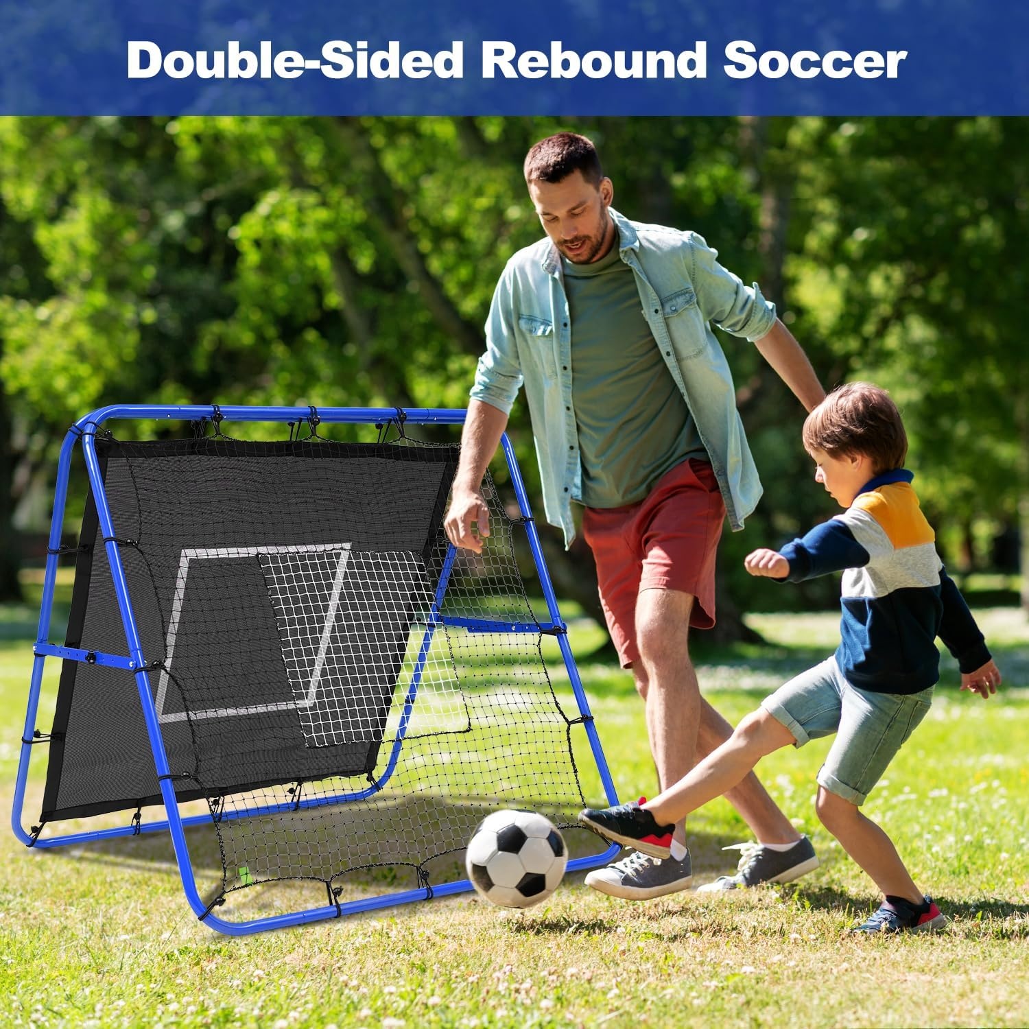Voetbal Rebound Net met Doel - 34% Korting
