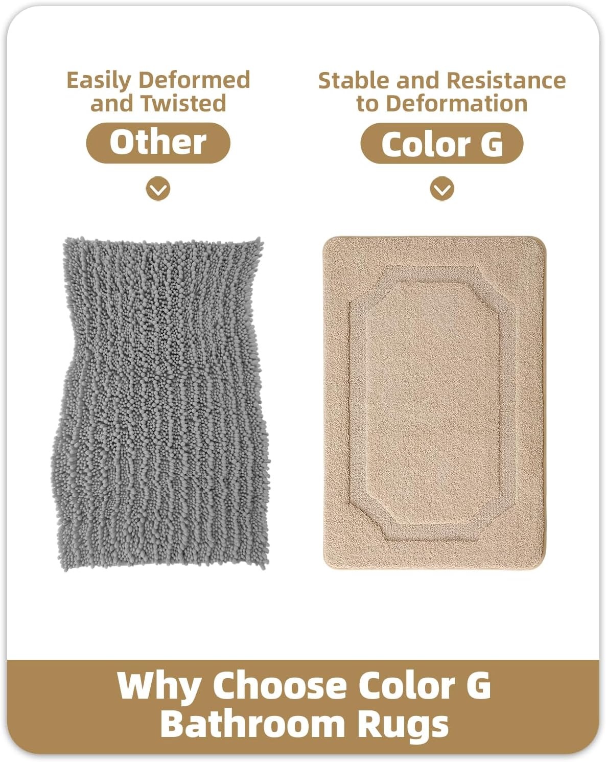 Antislip Badmat Beige 61x92cm - 59% Korting!