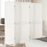 Kamerscherm met 5 panelen - Paulowniahout Wit - 35% Korting