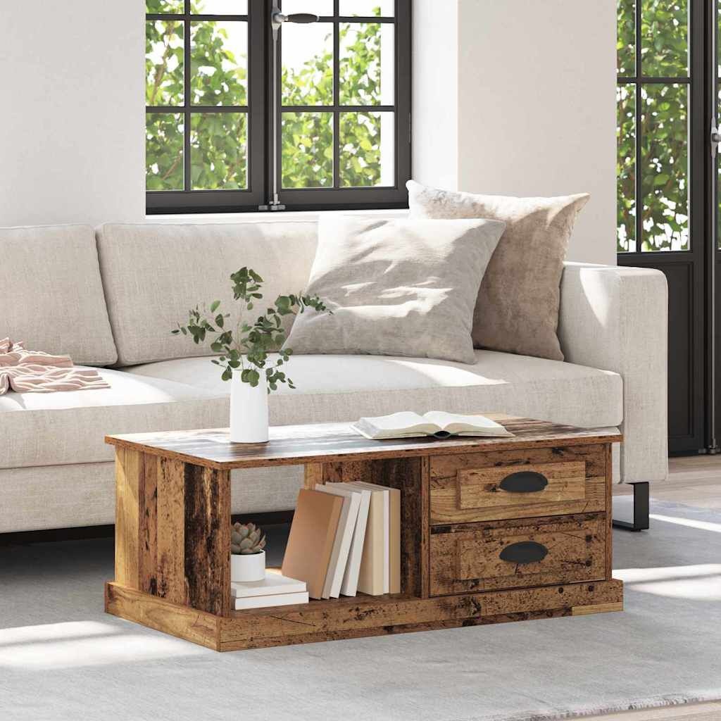 VidaXL Salontafel Oud Hout met Lade & Plank (34% Korting)