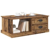 VidaXL Salontafel Oud Hout met Lade & Plank (34% Korting)
