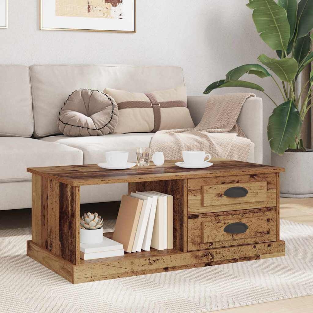 VidaXL Salontafel Oud Hout met Lade & Plank (34% Korting)