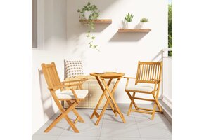 vidaXL Opvouwbare Stoelen (2 stuks) - Wit Acaciahout 63% Korting!