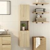 Badkamerkast Sonoma Eiken - 130cm Hoog (29% Korting)