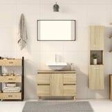 Badkamerkast Sonoma Eiken - 130cm Hoog (29% Korting)