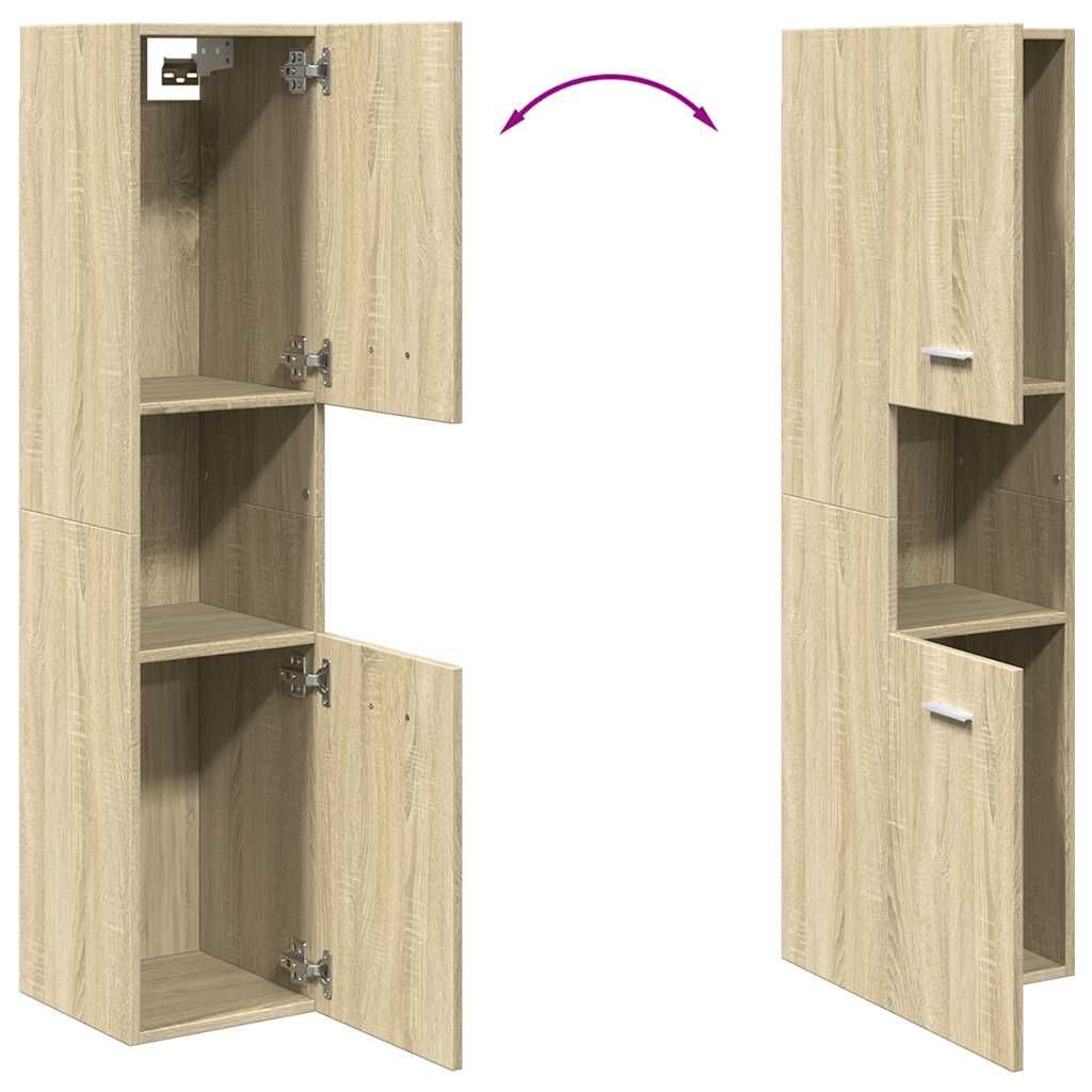 Badkamerkast Sonoma Eiken - 130cm Hoog (29% Korting)