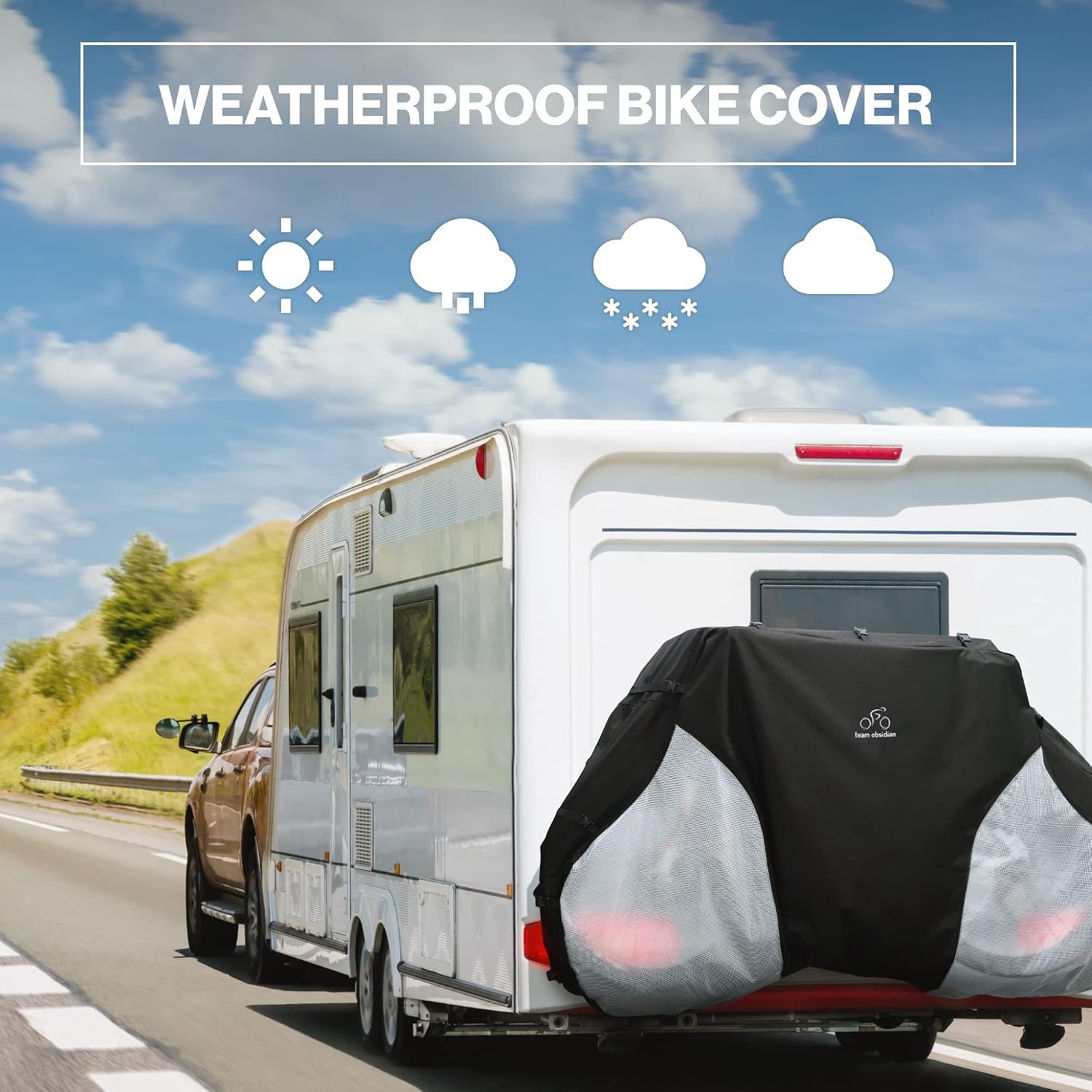 Fietshoes 1-3 Fietsen | Waterdicht Zwart 600D Ripstop | -60%