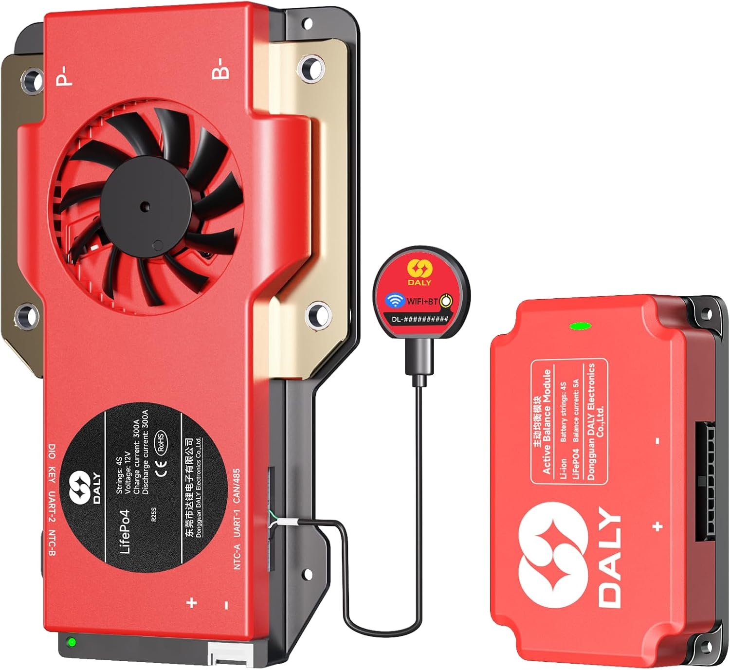Smart BMS 12V LiFePO4 Accu Systeem 300A met 5A Balancering & WiFi
