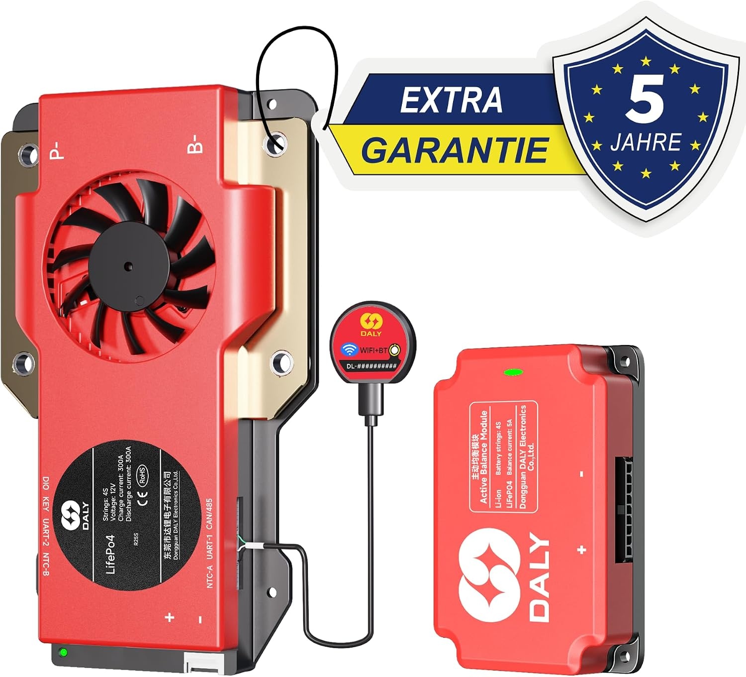 Smart BMS 12V LiFePO4 Accu Systeem 300A met 5A Balancering & WiFi