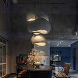 60 Moderne Hanglamp, E27 Basis Japan Wabi Sabi Vogel Nest Stijl Armatuur, Eetkamer Moderne Hanglamp, Gang Eetkamer Keuken