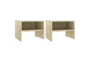 Set van 2 Nachtkastjes Sonoma Eiken 40x30x30cm - 51% Korting!