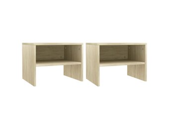 2x Nachtkastjes Sonoma Eiken 40x30x30 cm (28% Korting)