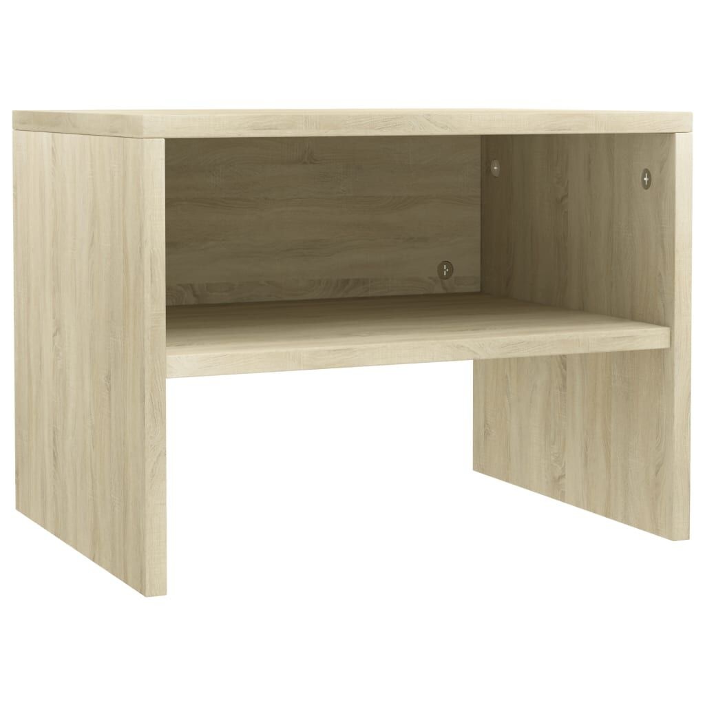 Set van 2 Nachtkastjes 40x30x30 cm Bewerkt Hout, Sonoma Eiken - 46% Korting!