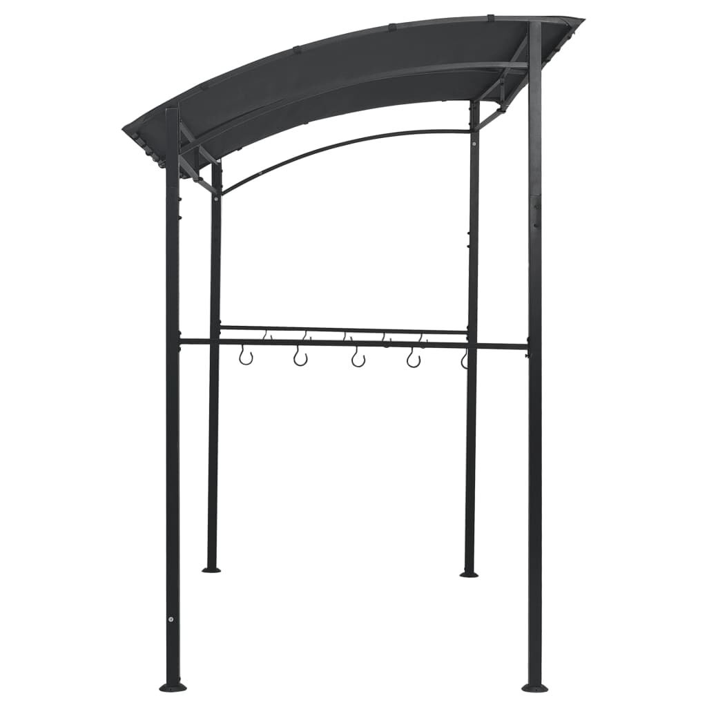 Barbecuepaviljoen 215x150x220 cm Staal Antraciet - 35% Korting!