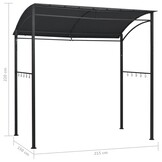 Barbecuepaviljoen 215x150x220 cm Staal Antraciet - 35% Korting!