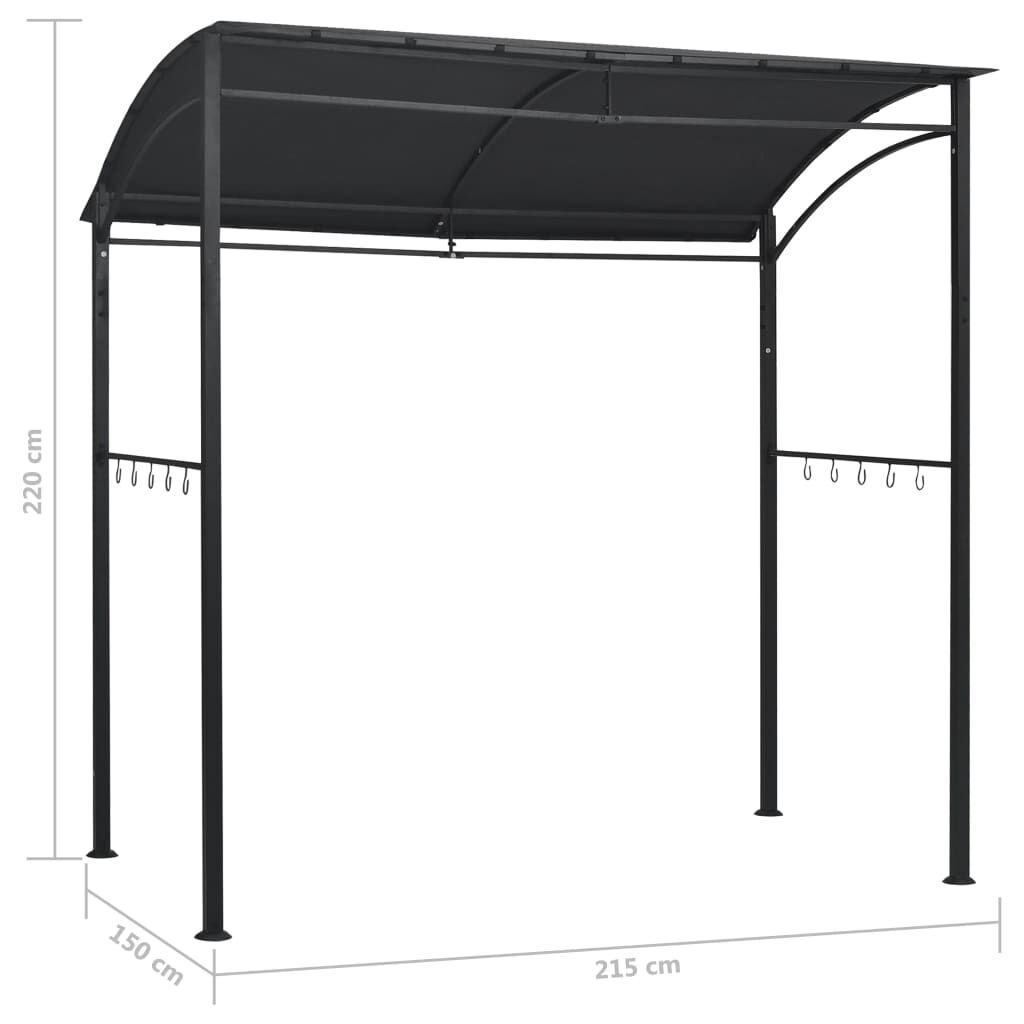 Barbecuepaviljoen 215x150x220 cm Staal Antraciet - 35% Korting!