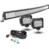 Gebogen LED Lichtbalk 106 cm (42") 540W met Werklampen - 34% Korting