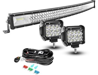 Gebogen LED Lichtbalk 106 cm (42") 540W met Werklampen - 34% Korting