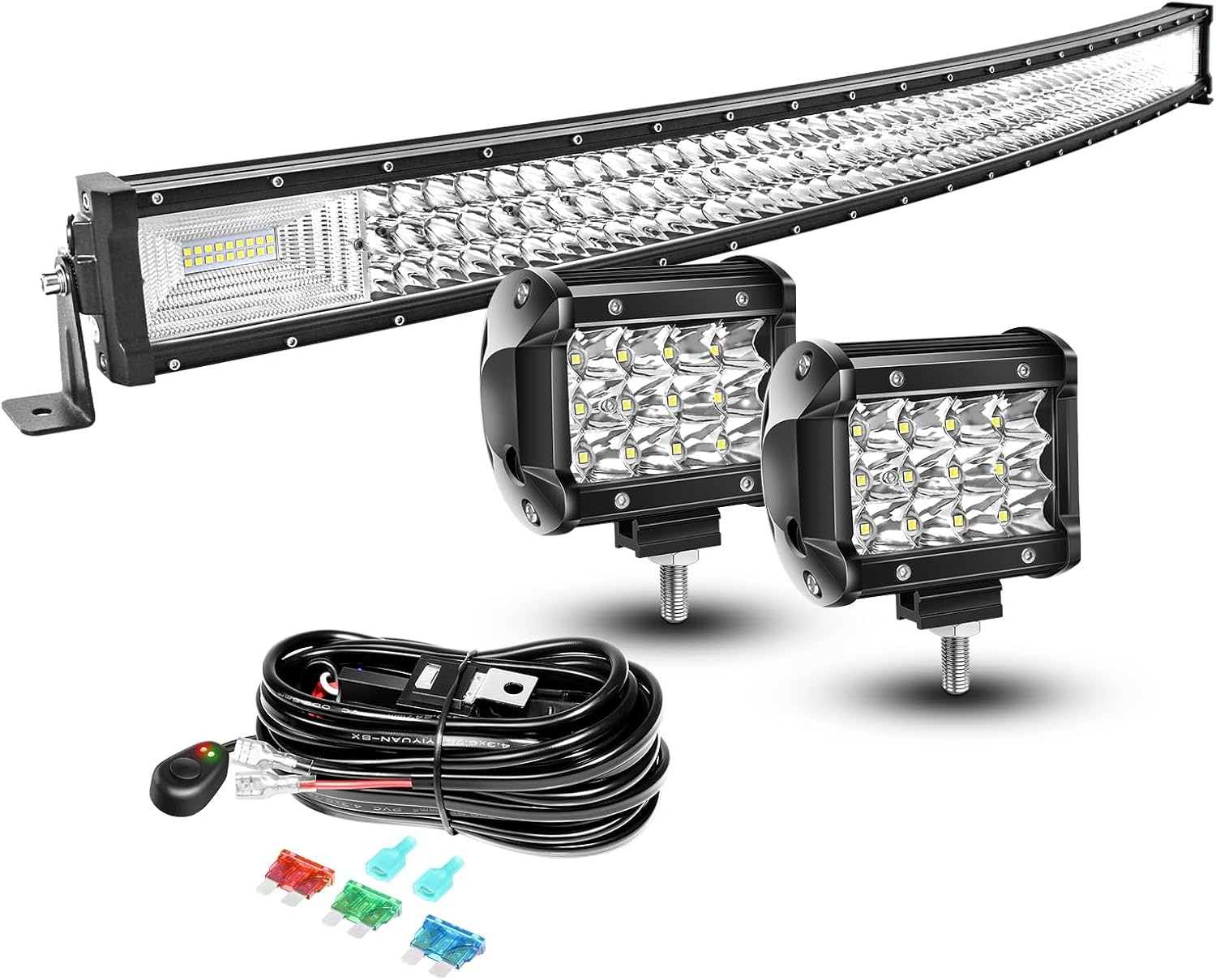 Gebogen LED Lichtbalk 106 cm (42") 540W met Werklampen - 34% Korting