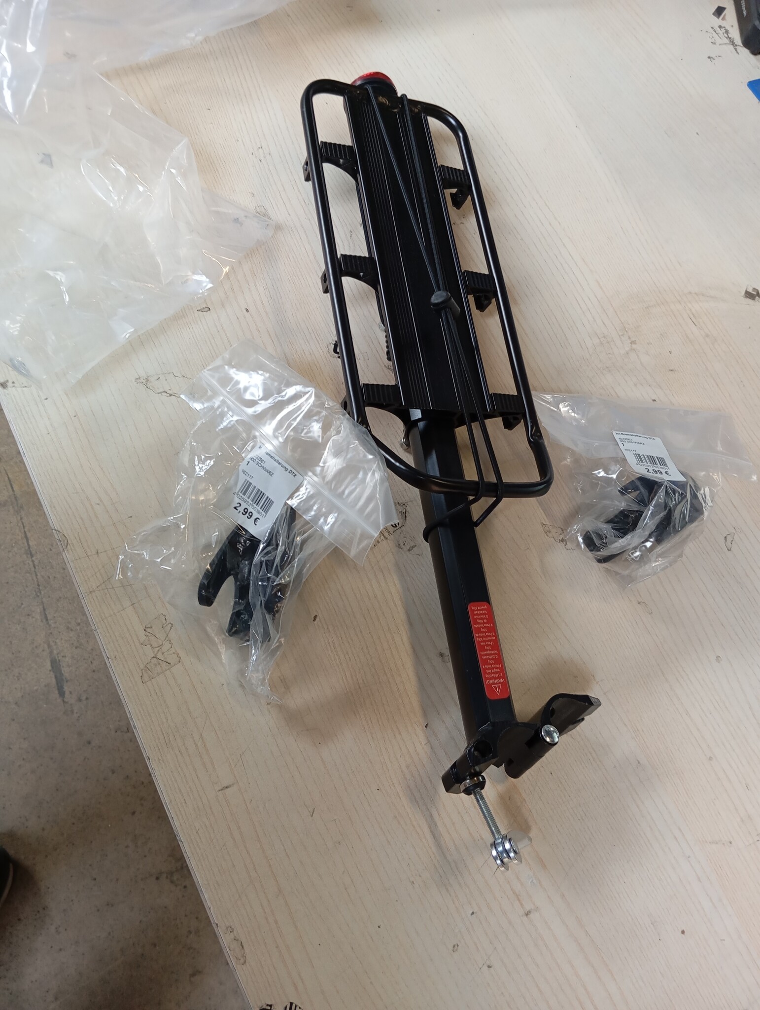 Verstelbare Fietsbagagedrager Aluminium Zwart | 60 kg | -57%