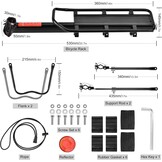 Verstelbare Fietsbagagedrager Aluminium Zwart | 60 kg | -57%