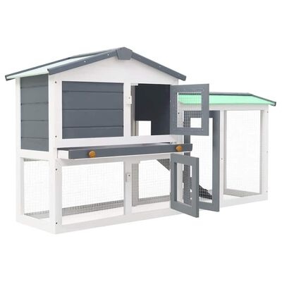 Groot Konijnenhok met 2 Lagen (145x45x84 cm) - 59% Korting!