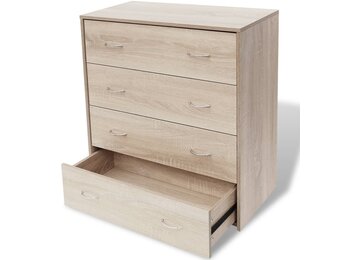 Dressoir met 4 Lades - Eikenkleur - 54% Korting!