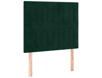 vidaXL Hoofdborden 2 st 80x5x78/88 cm fluweel donkergroen