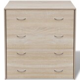 Dressoir met 4 Lades - Eikenkleur - 54% Korting!