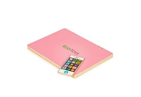 Educatieve Houten Laptop 2-in-1 met Magneet- & Schoolbord | 30x22cm Roze | Incl. 78 Letters & Cijfers | 43% Korting