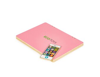 Educatieve Houten Laptop - Magneet- & Schoolbord - 30x22 cm - Roze - 17% Korting