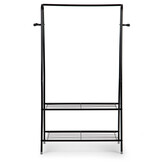 Kledingrek Staand Zwart Staal | 2 Planken | 10% Korting