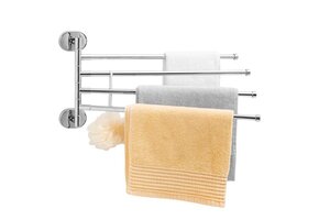 Chroom Handdoekenrek 4 Zwenkbare Armen 47x24 cm | -46%