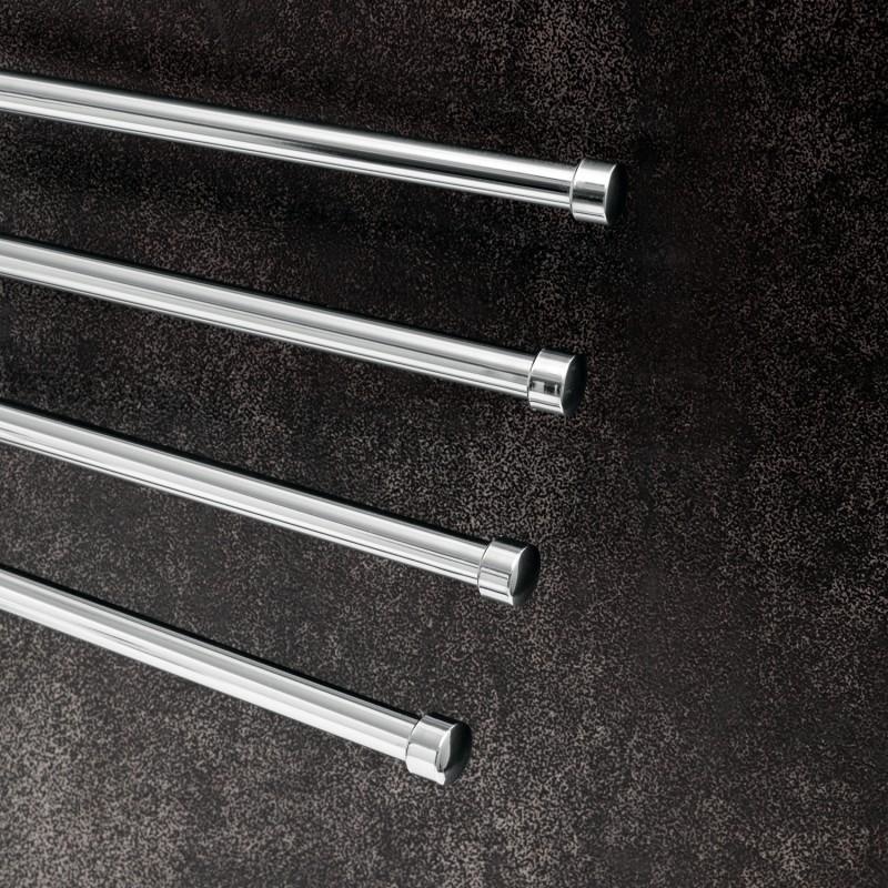 Wand Handdoekenrek met 4 Zwenkbare Armen - Chroom (47x24 cm)