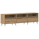 TV-kast Eikenkleurig Bewerkt Hout met 3 Deuren - 54% Korting