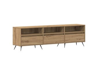 TV-kast Eikenkleurig Bewerkt Hout met 3 Deuren - 54% Korting
