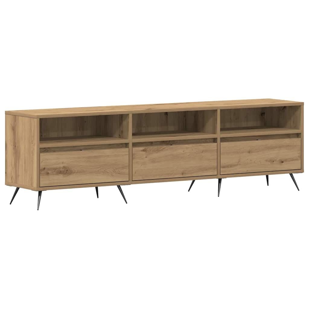 TV-kast Eikenkleurig Bewerkt Hout met 3 Deuren - 54% Korting