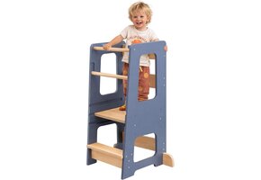 Montessori Leer- en Keukentoren Grijs | 34% Korting | In hoogte verstelbaar