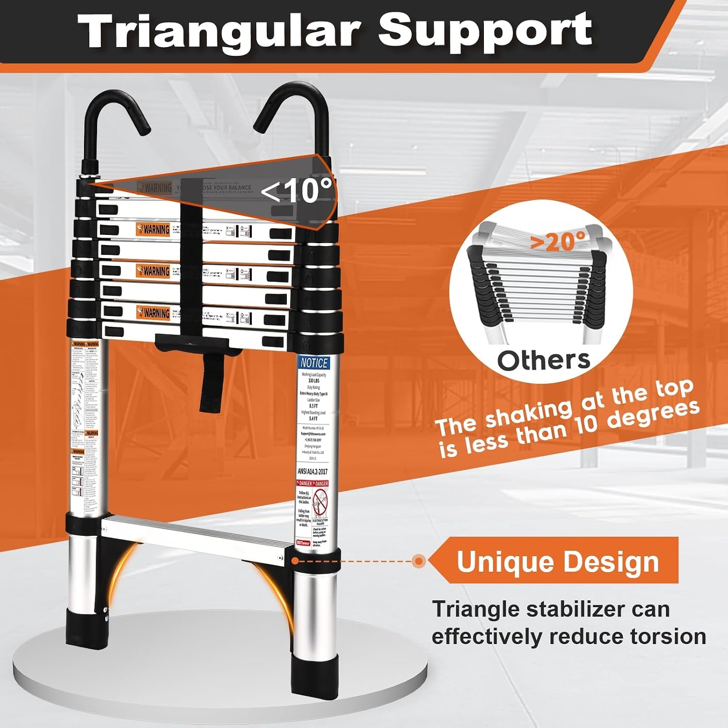 Telescopische Ladder 2,6m Aluminium (34% Korting)