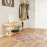 Meerkleurig Vloerkleed Wasbaar Anti-slip Ø 120 cm - 33% Korting!