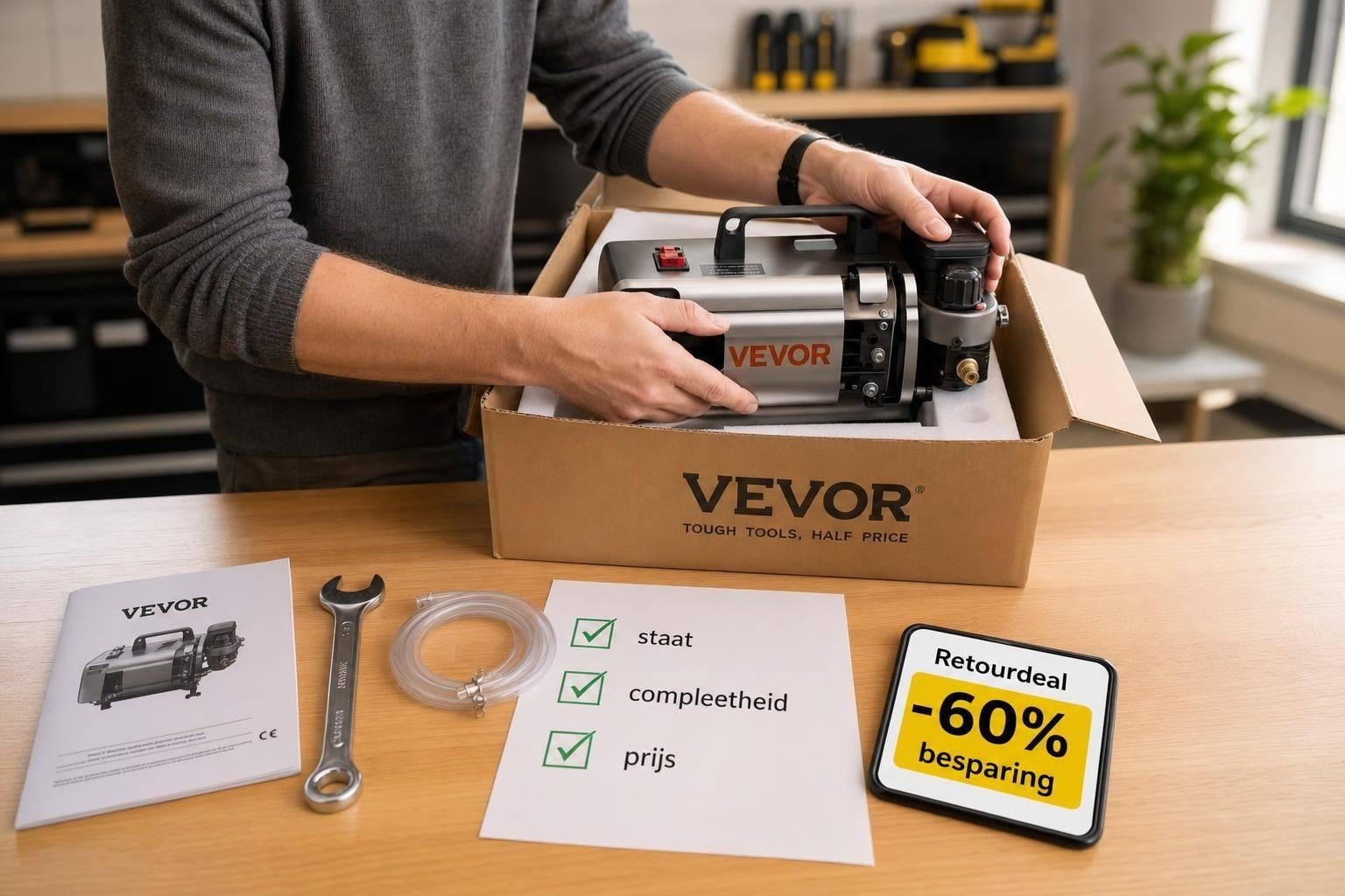 Vevor via retour kopen: ervaringen, kwaliteit en tot 60% besparing