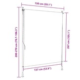 vidaXL Rolgordijn voor buiten 150x270 cm antraciet